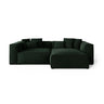 Aveiro 3-Sitzer Ecksofa, Rechte Seite, aus Samt in Flaschengrün (Casino Deep Green), 254x167x86 cm von Cosmopolitan Design – Bild 1