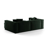 Aveiro 3-Sitzer Ecksofa, Rechte Seite, aus Samt in Flaschengrün (Casino Deep Green), 254x167x86 cm von Cosmopolitan Design – Bild 3