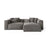 Aveiro 3-Sitzer Ecksofa, Rechte Seite, aus Samt in Grau (Casino Stone), 254x167x86 cm von Cosmopolitan Design – Bild 1