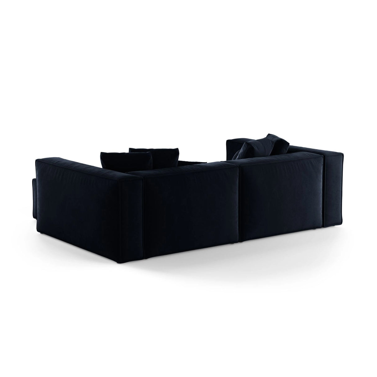 Aveiro 3-Sitzer Ecksofa, Rechte Seite, aus Samt in Königsblau (Casino Deep Blue), 254x167x86 cm von Cosmopolitan Design – Bild 3