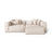 Aveiro 3-Sitzer Ecksofa, Rechte Seite, aus Strukturierter Stoff in Beige (Liberty 2), 254x167x86 cm von Cosmopolitan Design – Bild 1