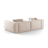 Aveiro 3-Sitzer Ecksofa, Rechte Seite, aus Strukturierter Stoff in Beige (Liberty 2), 254x167x86 cm von Cosmopolitan Design – Bild 3