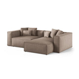 Aveiro 3-Sitzer Ecksofa, Rechte Seite, aus Strukturierter Stoff in Cappuccino (Liberty 5), 254x167x86 cm von Cosmopolitan Design – Bild 2