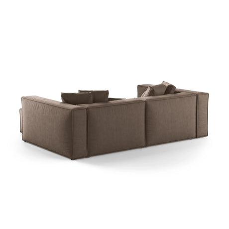 Aveiro 3-Sitzer Ecksofa, Rechte Seite, aus Strukturierter Stoff in Cappuccino (Liberty 5), 254x167x86 cm von Cosmopolitan Design – Bild 3