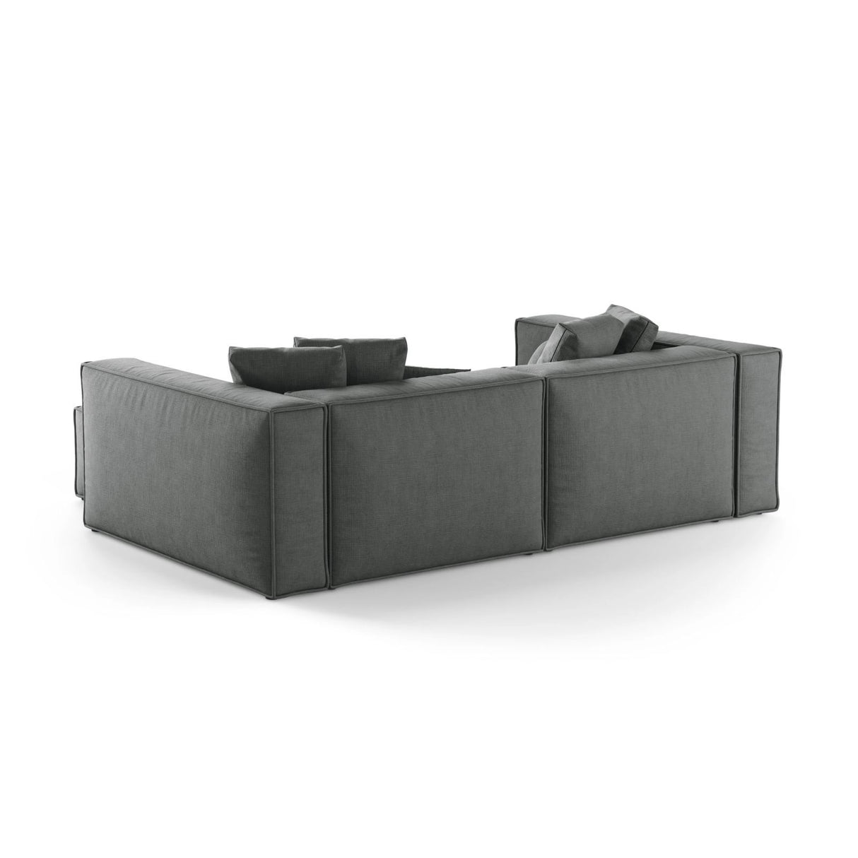 Aveiro 3-Sitzer Ecksofa, Rechte Seite, aus Strukturierter Stoff in Grau (Liberty 20), 254x167x86 cm von Cosmopolitan Design – Bild 3