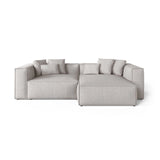 Aveiro 3-Sitzer Ecksofa, Rechte Seite, aus Strukturierter Stoff in Hellgrau (Liberty 18), 254x167x86 cm von Cosmopolitan Design – Bild 1
