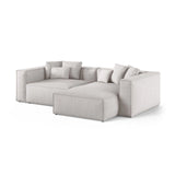 Aveiro 3-Sitzer Ecksofa, Rechte Seite, aus Strukturierter Stoff in Hellgrau (Liberty 18), 254x167x86 cm von Cosmopolitan Design – Bild 2
