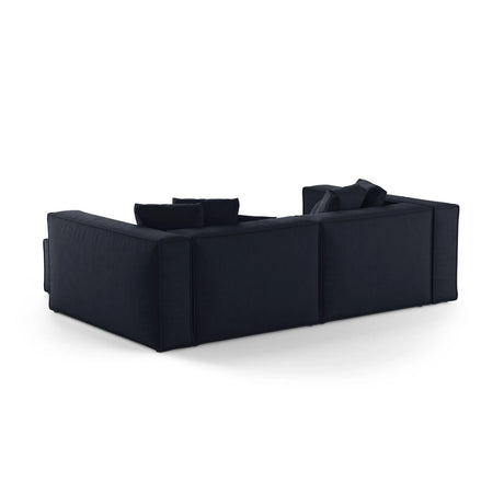 Aveiro 3-Sitzer Ecksofa, Rechte Seite, aus Strukturierter Stoff in Marineblau (Liberty 15), 254x167x86 cm von Cosmopolitan Design – Bild 3