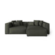 Aveiro 3-Sitzer Ecksofa, Rechte Seite, aus Strukturierter Stoff in Moosgrün (Liberty 12), 254x167x86 cm von Cosmopolitan Design – Bild 1