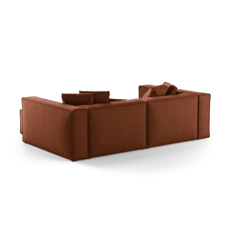 Aveiro 3-Sitzer Ecksofa, Rechte Seite, aus Strukturierter Stoff in Ziegelstein (Liberty 9), 254x167x86 cm von Cosmopolitan Design – Bild 3