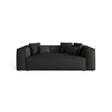 Aveiro 3-Sitzer Sofa aus Chenille in Anthrazit (Eden 21 Black), 220x118x86 cm von Cosmopolitan Design – Bild 1