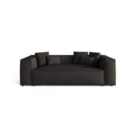Aveiro 3-Sitzer Sofa aus Chenille in Anthrazit (Eden 21 Black), 220x118x86 cm von Cosmopolitan Design – Bild 1