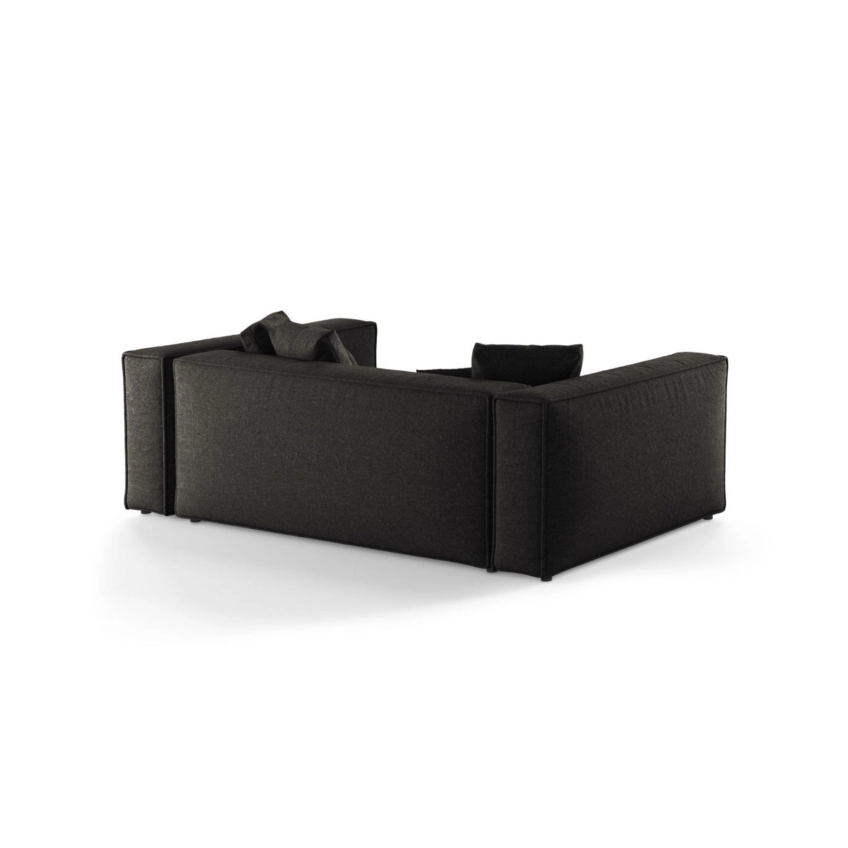 Aveiro 3-Sitzer Sofa aus Chenille in Anthrazit (Eden 21 Black), 220x118x86 cm von Cosmopolitan Design – Bild 3