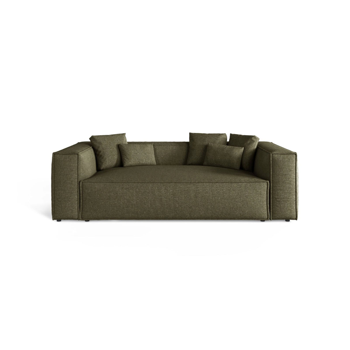 Aveiro 3-Sitzer Sofa aus Chenille in Grün (Eden 12 Olive), 220x118x86 cm von Cosmopolitan Design – Bild 1