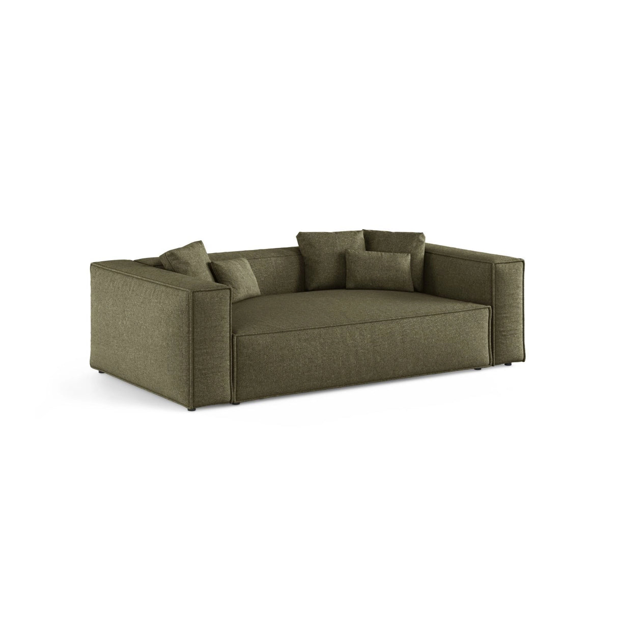 Aveiro 3-Sitzer Sofa aus Chenille in Grün (Eden 12 Olive), 220x118x86 cm von Cosmopolitan Design – Bild 2