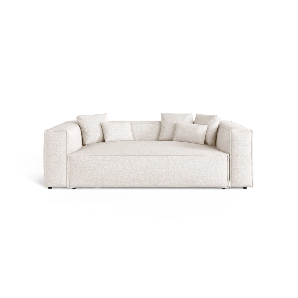 Aveiro 3-Sitzer Sofa aus Chenille in Hellbeige (Eden 2 Pearl), 220x118x86 cm von Cosmopolitan Design – Bild 1