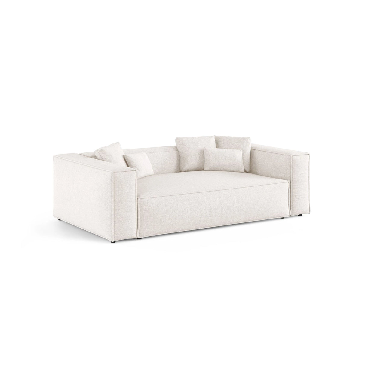 Aveiro 3-Sitzer Sofa aus Chenille in Hellbeige (Eden 2 Pearl), 220x118x86 cm von Cosmopolitan Design – Bild 2