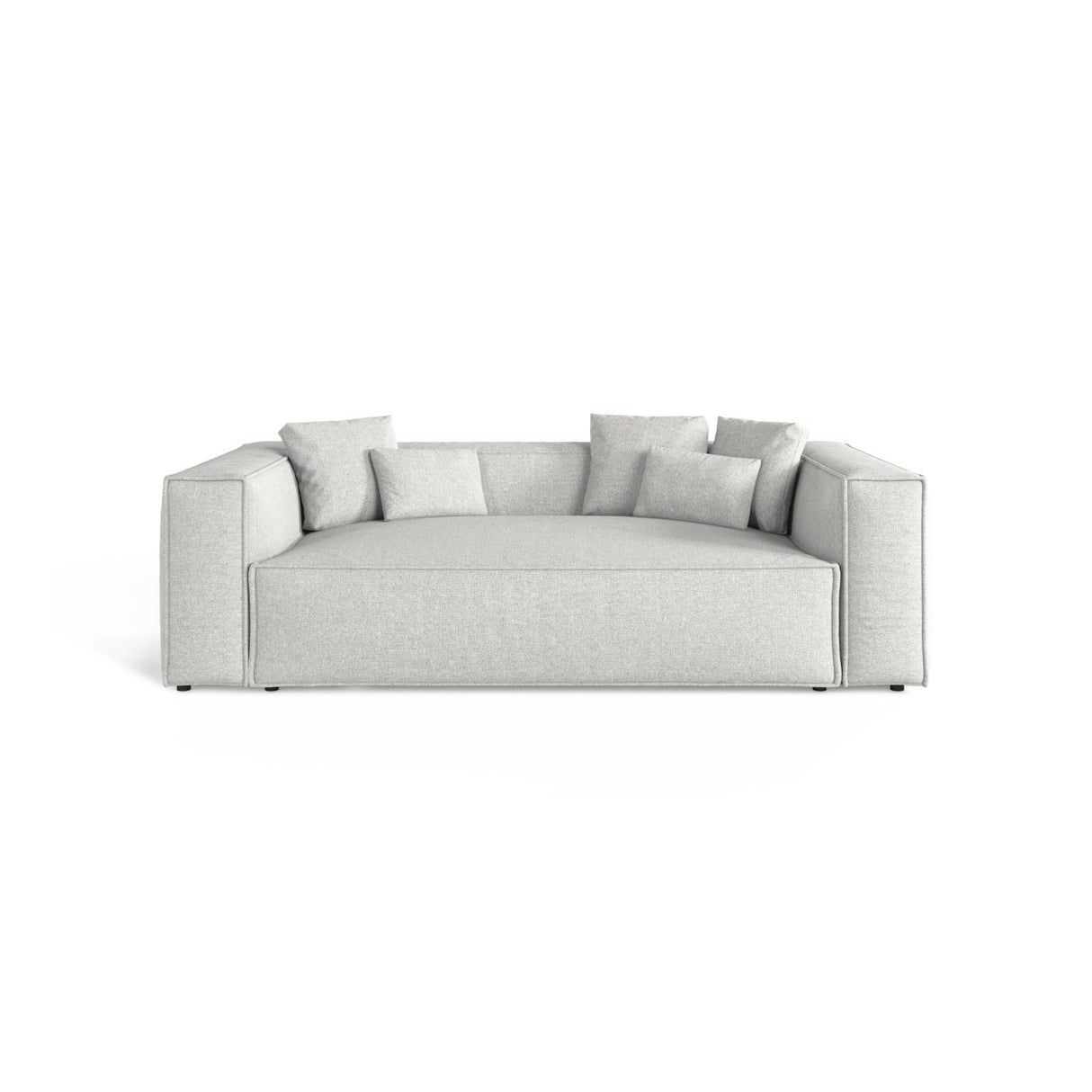 Aveiro 3-Sitzer Sofa aus Chenille in Silber (Eden 17 Silver), 220x118x86 cm von Cosmopolitan Design – Bild 1