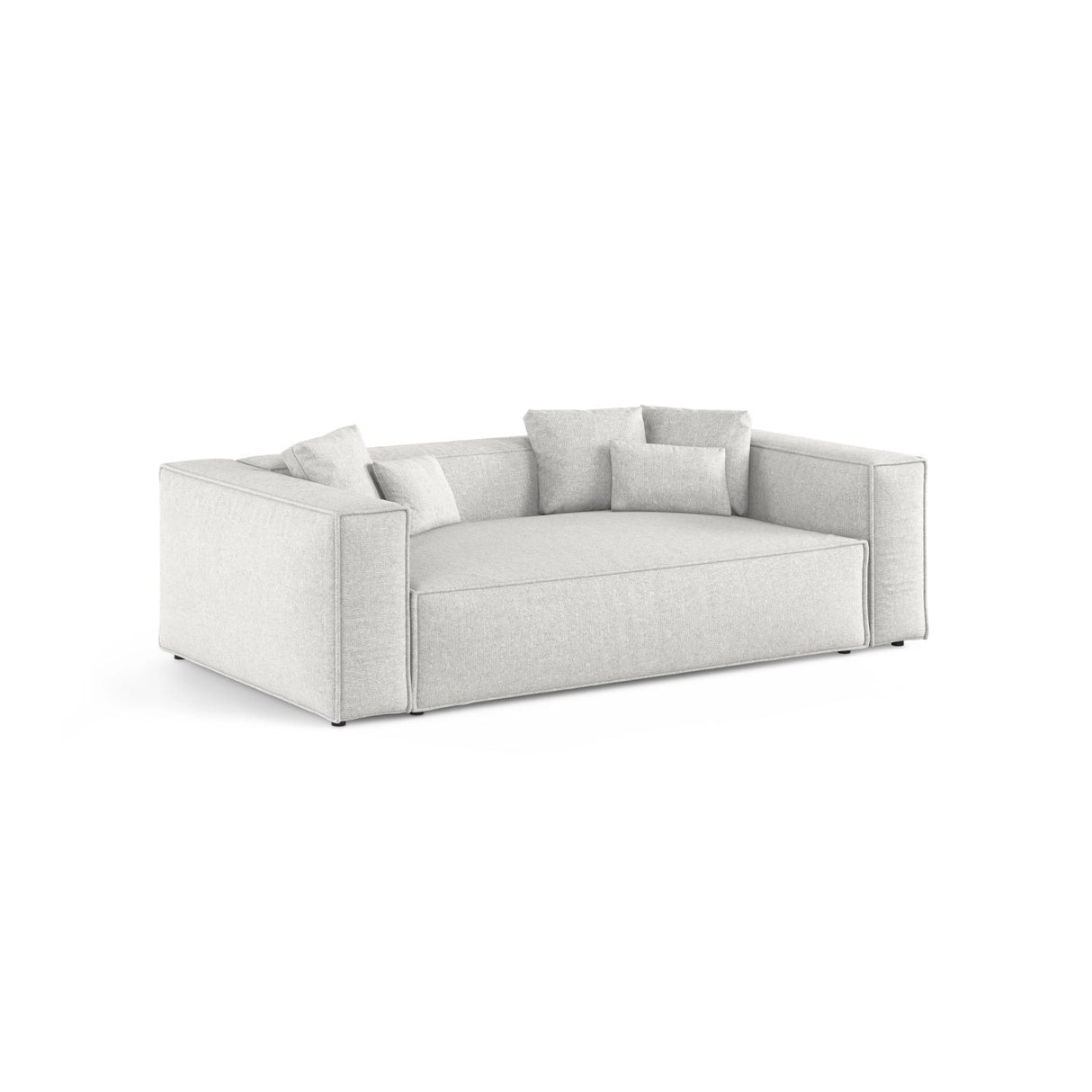 Aveiro 3-Sitzer Sofa aus Chenille in Silber (Eden 17 Silver), 220x118x86 cm von Cosmopolitan Design – Bild 2