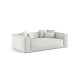 Aveiro 3-Sitzer Sofa aus Chenille in Silber (Eden 17 Silver), 220x118x86 cm von Cosmopolitan Design – Bild 2
