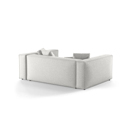 Aveiro 3-Sitzer Sofa aus Chenille in Silber (Eden 17 Silver), 220x118x86 cm von Cosmopolitan Design – Bild 3
