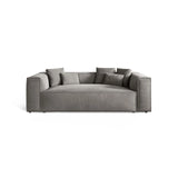 Aveiro 3-Sitzer Sofa aus Samt in Grau (Casino Stone), 220x118x86 cm von Cosmopolitan Design – Bild 1