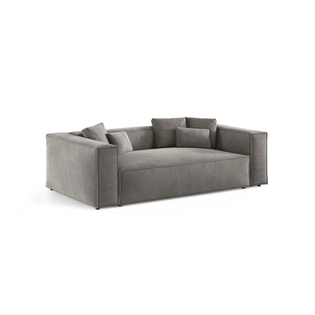 Aveiro 3-Sitzer Sofa aus Samt in Grau (Casino Stone), 220x118x86 cm von Cosmopolitan Design – Bild 2