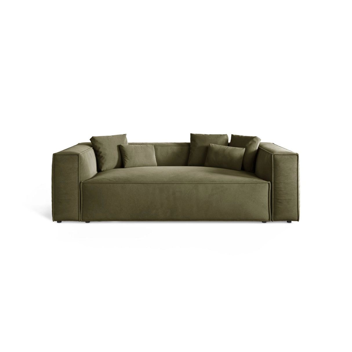 Aveiro 3-Sitzer Sofa aus Samt in Hellgrün (Casino Forest), 220x118x86 cm von Cosmopolitan Design – Bild 1