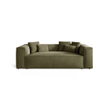 Aveiro 3-Sitzer Sofa aus Samt in Hellgrün (Casino Forest), 220x118x86 cm von Cosmopolitan Design – Bild 1