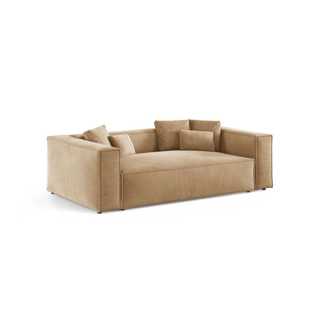 Aveiro 3-Sitzer Sofa aus Samt in Sand (Casino Lion), 220x118x86 cm von Cosmopolitan Design – Bild 2