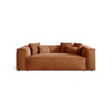 Aveiro 3-Sitzer Sofa aus Samt in Terrakotta (Casino Terracota), 220x118x86 cm von Cosmopolitan Design – Bild 1