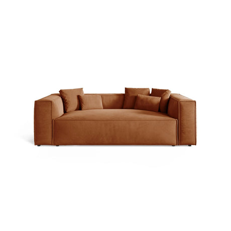 Aveiro 3-Sitzer Sofa aus Samt in Terrakotta (Casino Terracota), 220x118x86 cm von Cosmopolitan Design – Bild 1