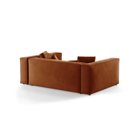 Aveiro 3-Sitzer Sofa aus Samt in Terrakotta (Casino Terracota), 220x118x86 cm von Cosmopolitan Design – Bild 3