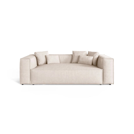 Aveiro 3-Sitzer Sofa aus Strukturierter Stoff in Beige (Liberty 2), 220x118x86 cm von Cosmopolitan Design – Bild 1