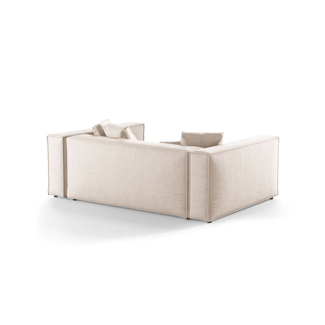 Aveiro 3-Sitzer Sofa aus Strukturierter Stoff in Beige (Liberty 2), 220x118x86 cm von Cosmopolitan Design – Bild 3
