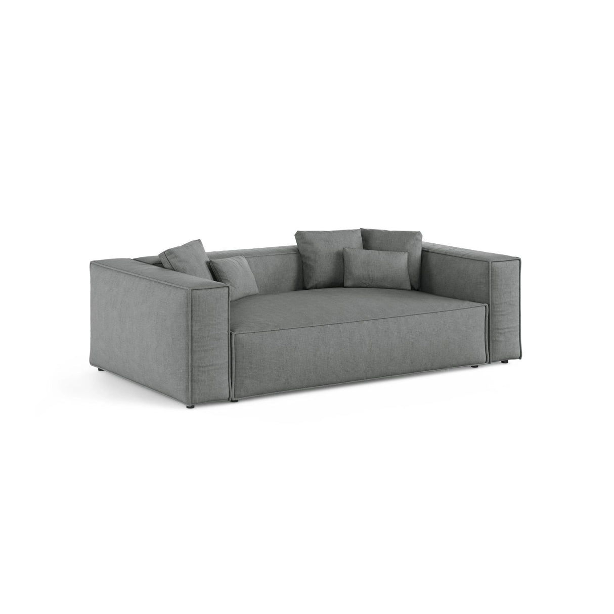 Aveiro 3-Sitzer Sofa aus Strukturierter Stoff in Grau (Liberty 20), 220x118x86 cm von Cosmopolitan Design – Bild 2