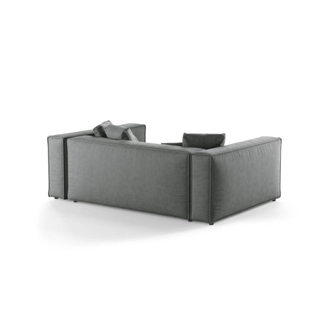 Aveiro 3-Sitzer Sofa aus Strukturierter Stoff in Grau (Liberty 20), 220x118x86 cm von Cosmopolitan Design – Bild 3