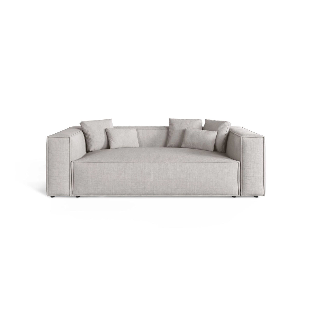 Aveiro 3-Sitzer Sofa aus Strukturierter Stoff in Hellgrau (Liberty 18), 220x118x86 cm von Cosmopolitan Design – Bild 1