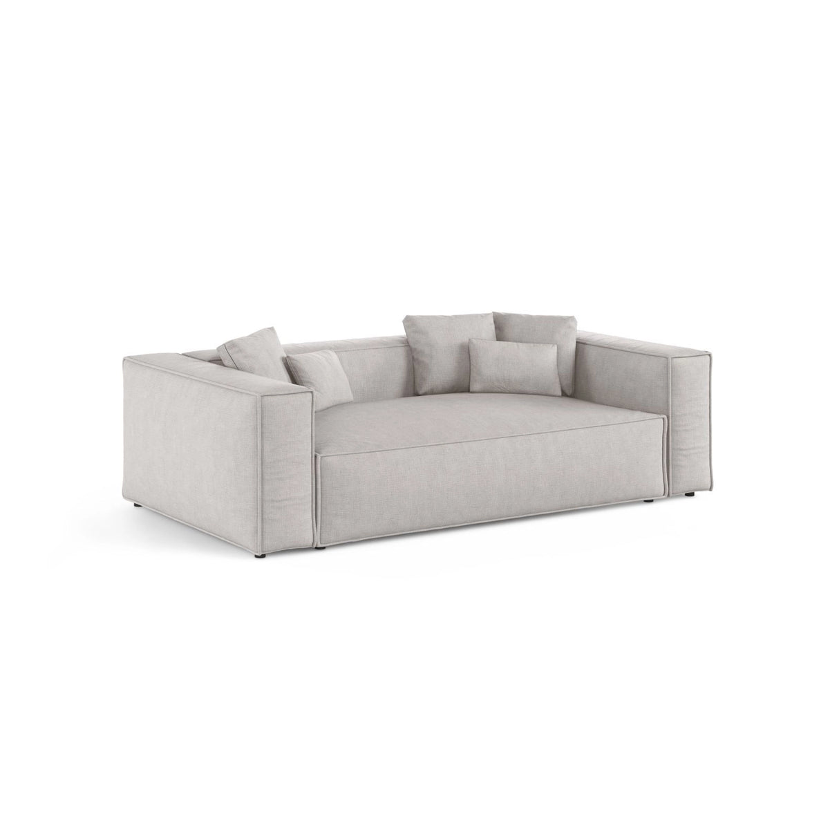 Aveiro 3-Sitzer Sofa aus Strukturierter Stoff in Hellgrau (Liberty 18), 220x118x86 cm von Cosmopolitan Design – Bild 2