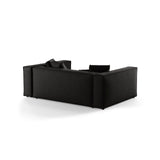 Aveiro 3-Sitzer Sofa aus Strukturierter Stoff in Schwarz (Liberty 22), 220x118x86 cm von Cosmopolitan Design – Bild 3