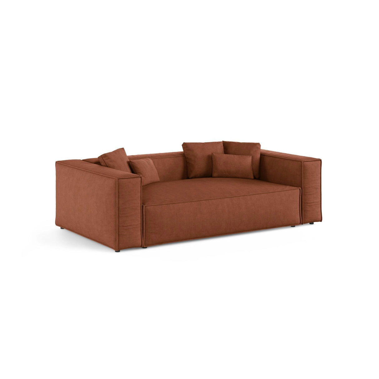 Aveiro 3-Sitzer Sofa aus Strukturierter Stoff in Ziegelstein (Liberty 9), 220x118x86 cm von Cosmopolitan Design – Bild 2