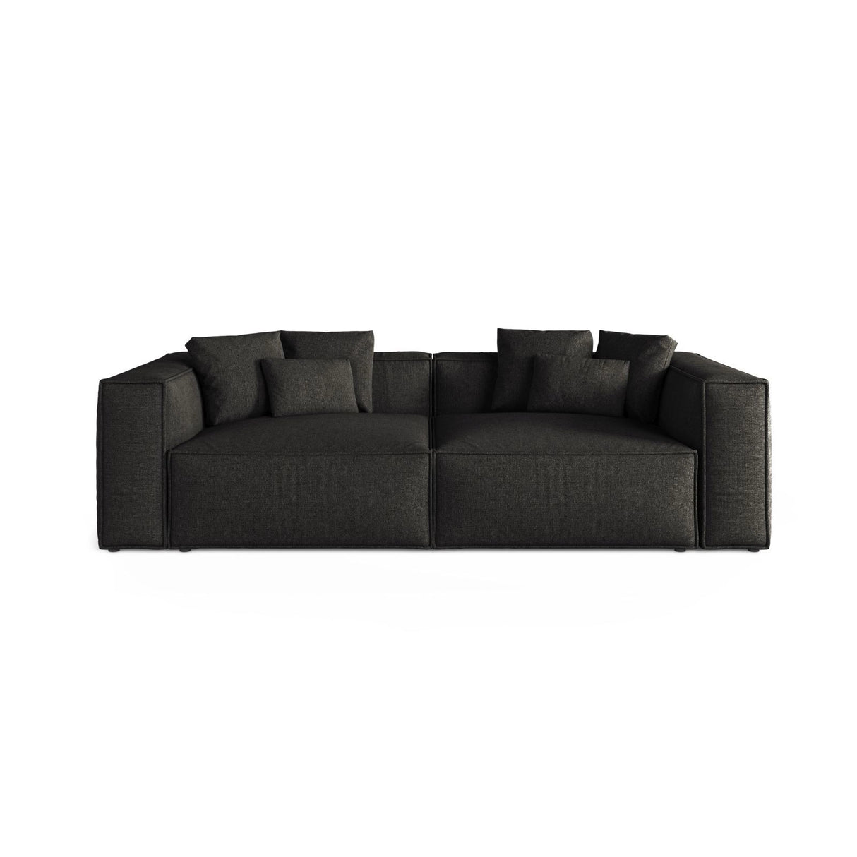 Aveiro 4-Sitzer Sofa aus Chenille in Anthrazit (Eden 21 Black), 236x118x86 cm von Cosmopolitan Design – Bild 1