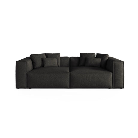 Aveiro 4-Sitzer Sofa aus Chenille in Anthrazit (Eden 21 Black), 236x118x86 cm von Cosmopolitan Design – Bild 1