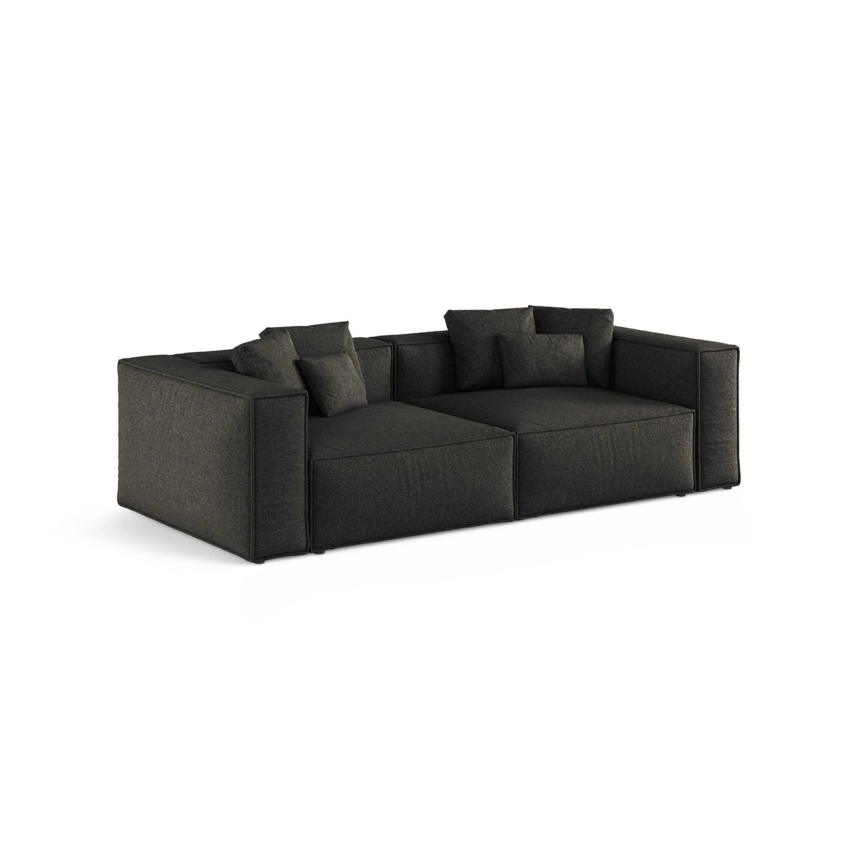 Aveiro 4-Sitzer Sofa aus Chenille in Anthrazit (Eden 21 Black), 236x118x86 cm von Cosmopolitan Design – Bild 2