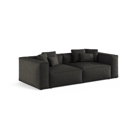 Aveiro 4-Sitzer Sofa aus Chenille in Anthrazit (Eden 21 Black), 236x118x86 cm von Cosmopolitan Design – Bild 2