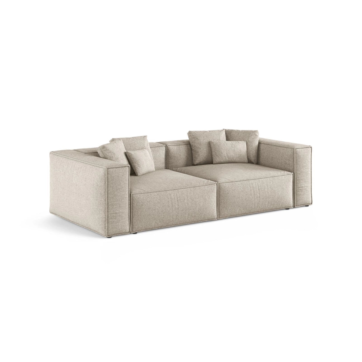 Aveiro 4-Sitzer Sofa aus Chenille in Dunkelbeige (Eden 4 Beige), 236x118x86 cm von Cosmopolitan Design – Bild 2