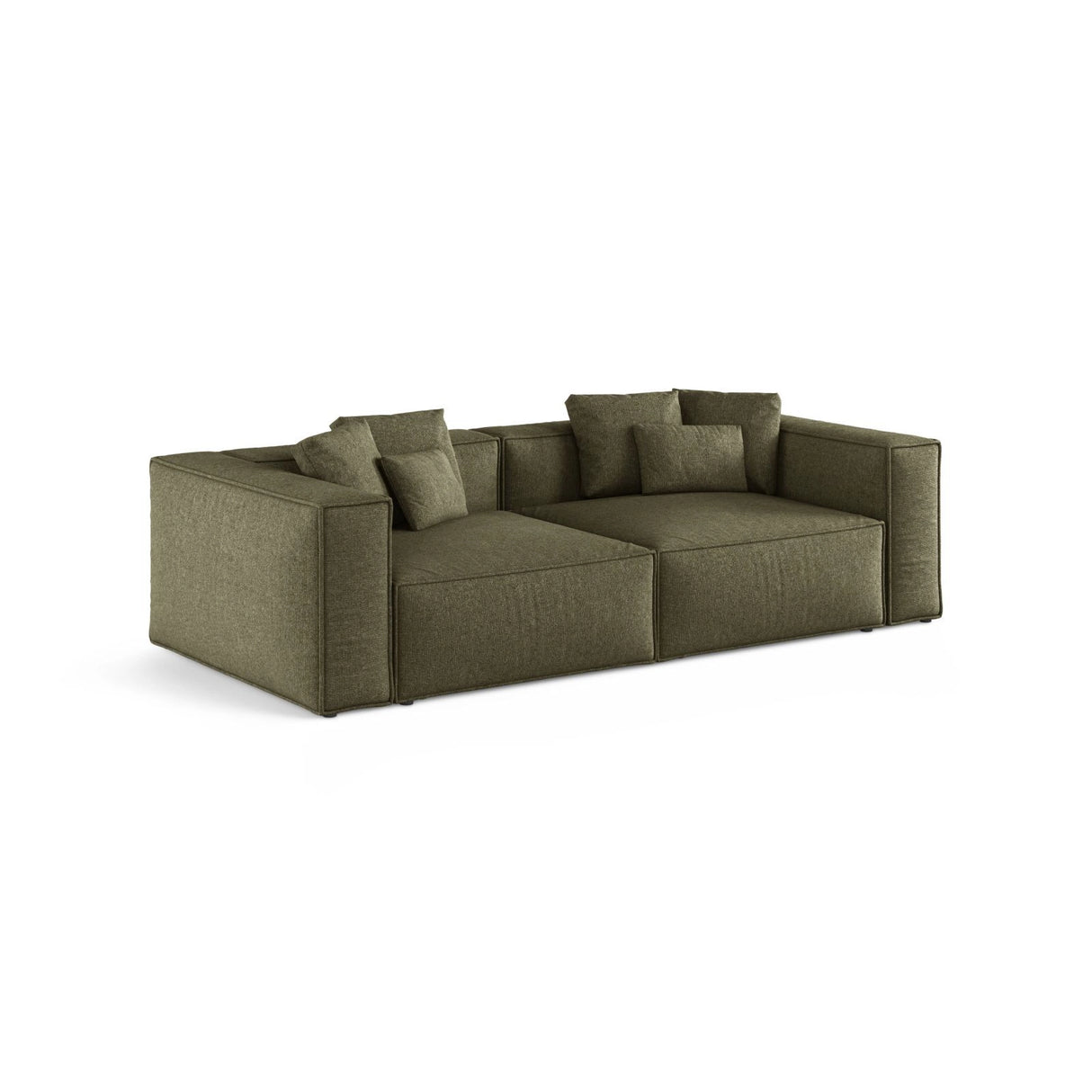 Aveiro 4-Sitzer Sofa aus Chenille in Grün (Eden 12 Olive), 236x118x86 cm von Cosmopolitan Design – Bild 2