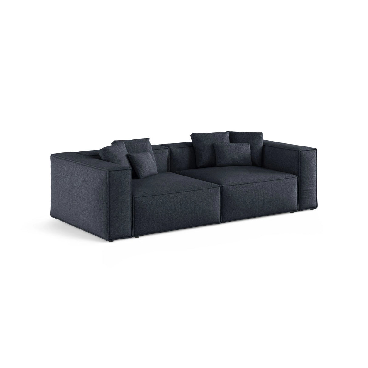 Aveiro 4-Sitzer Sofa aus Chenille in Marineblau (Eden 16 Deep Blue), 236x118x86 cm von Cosmopolitan Design – Bild 2