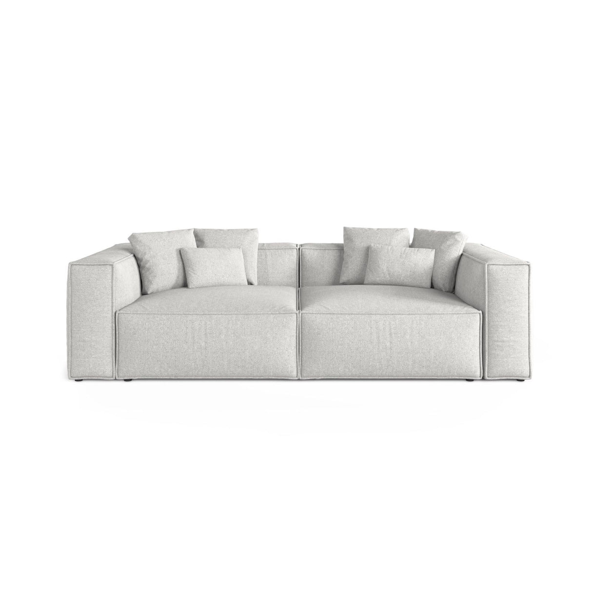 Aveiro 4-Sitzer Sofa aus Chenille in Silber (Eden 17 Silver), 236x118x86 cm von Cosmopolitan Design – Bild 1