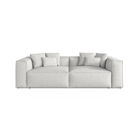 Aveiro 4-Sitzer Sofa aus Chenille in Silber (Eden 17 Silver), 236x118x86 cm von Cosmopolitan Design – Bild 1